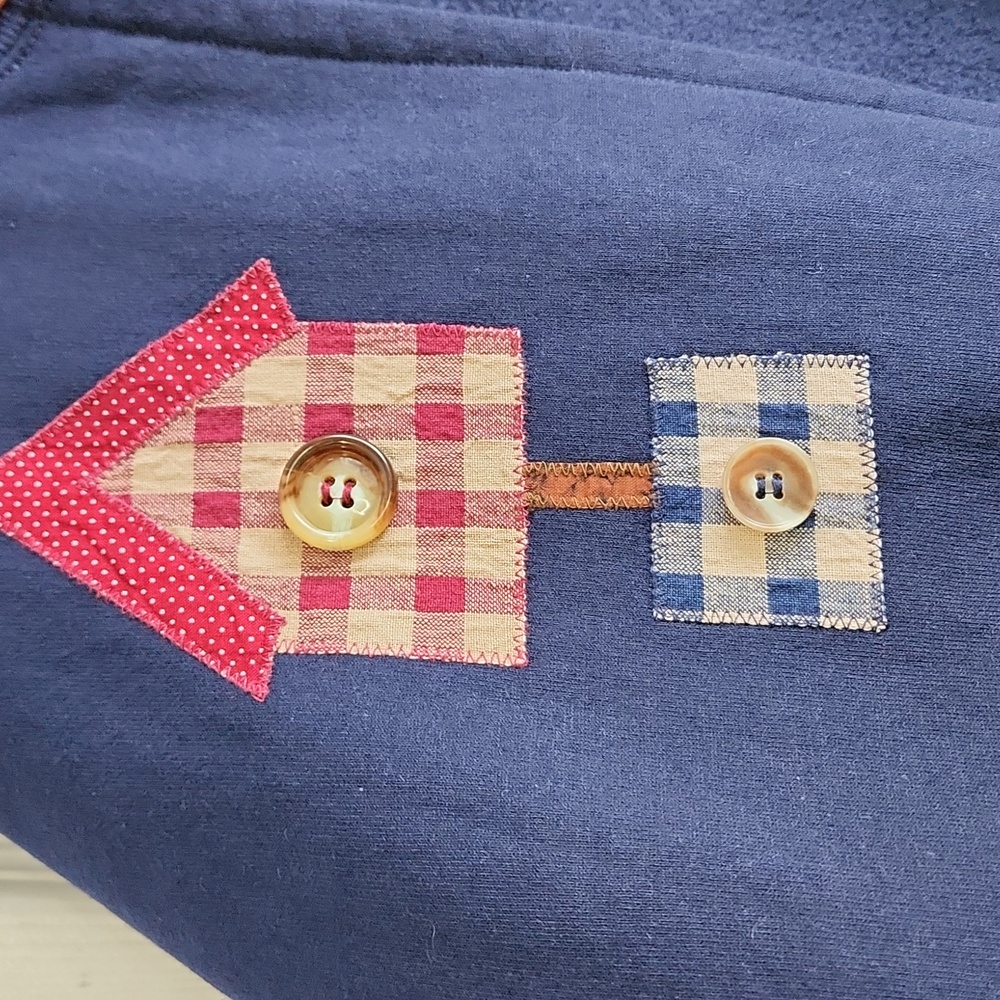 Vintage Jerzees‎ Womens Blue Sweatshirt Cardigan Size XL 90s Cabin Cottagecore - Picture 4 of 11